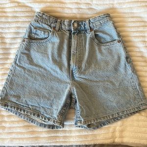 Zara high rise jean shorts